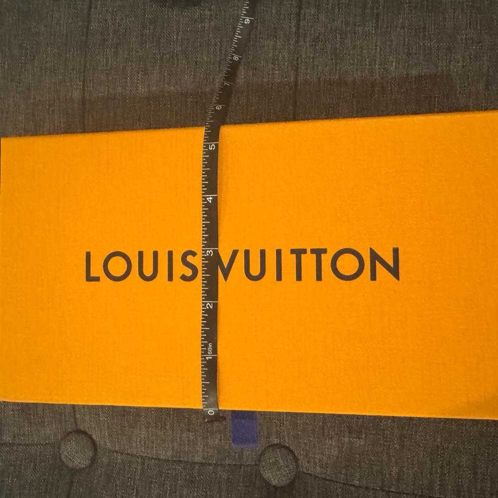 Louis Vuitton Orange Box with Black Tape Measure